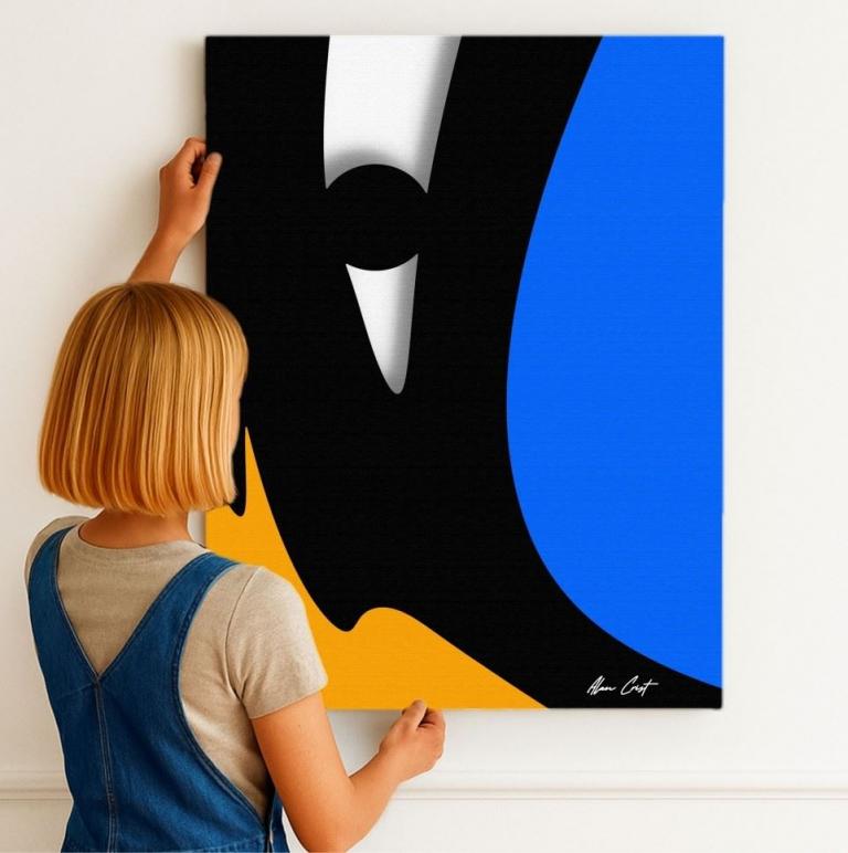 Alan Crist Abstract Art - Affordable art for calm modern interiors