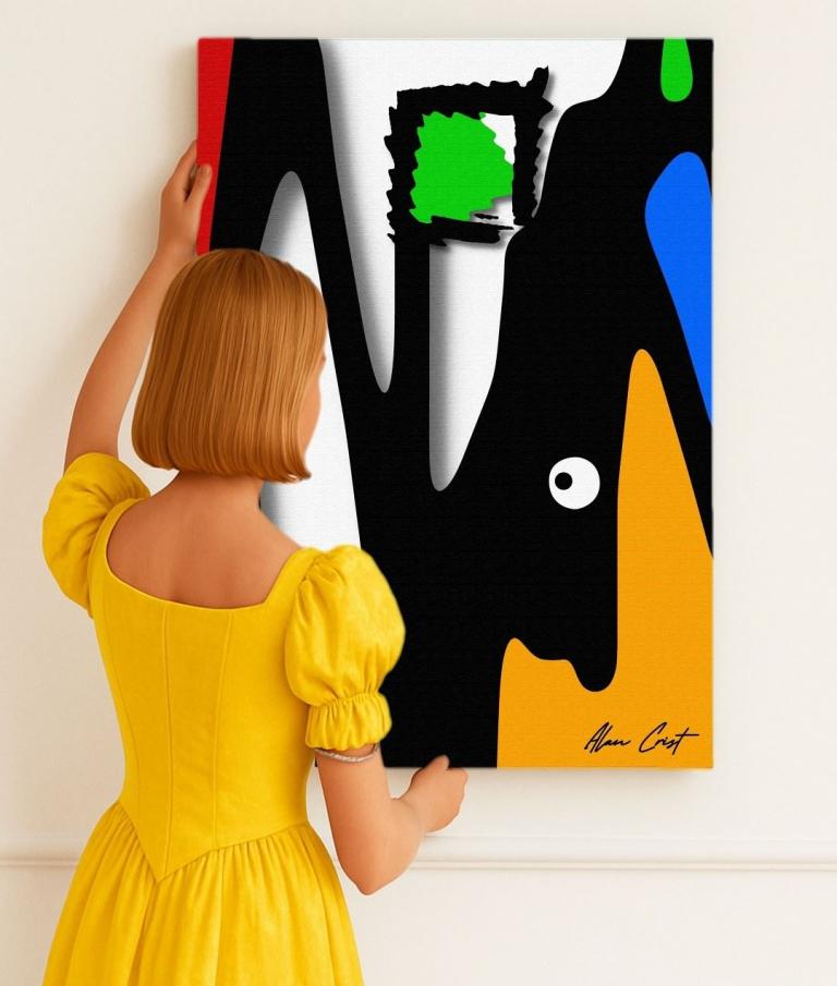 Alan Crist Abstract Art - Digital paintings for tranquil interiors