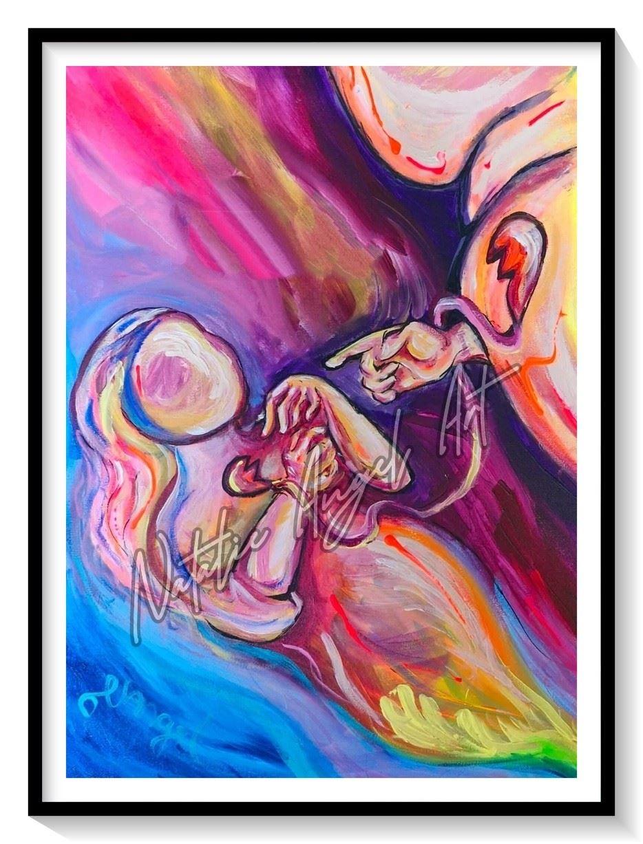 Natalie Angel aims to translate feelings directly onto the canvas without overthinking.